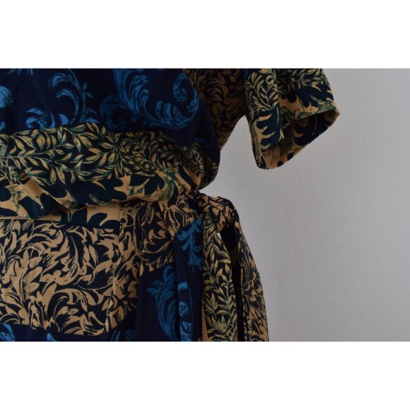 Vintage 80s Floral Polyester Wrap Dress By Prophecy By Sag Harbor | size 12 - Picture 6 of 10